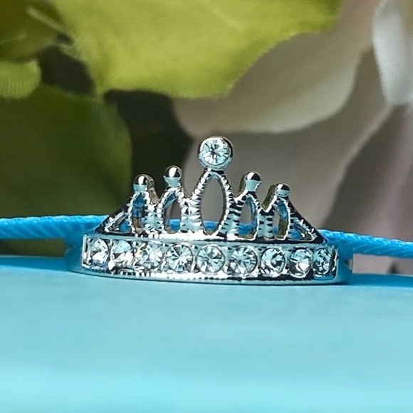 925 sterling silver/cz diamond princess crown ring - Picture 7 of 7